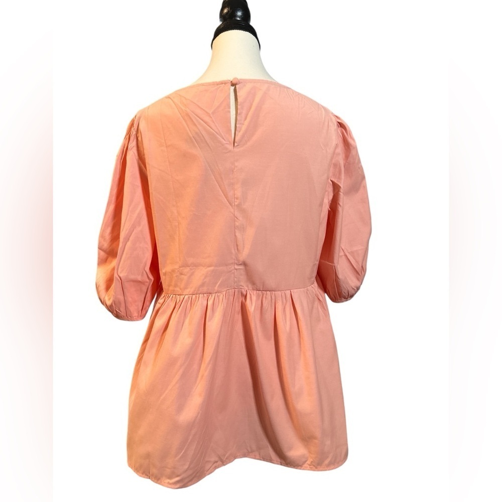 Umgee Coral Puff Sleeve Blouse - Picture 5 of 6